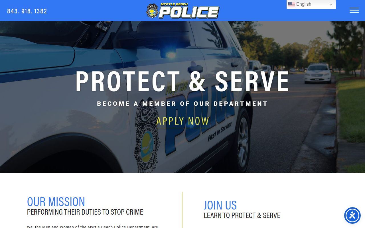 Myrtle Beach Police Department website for Myrtle Beach background check