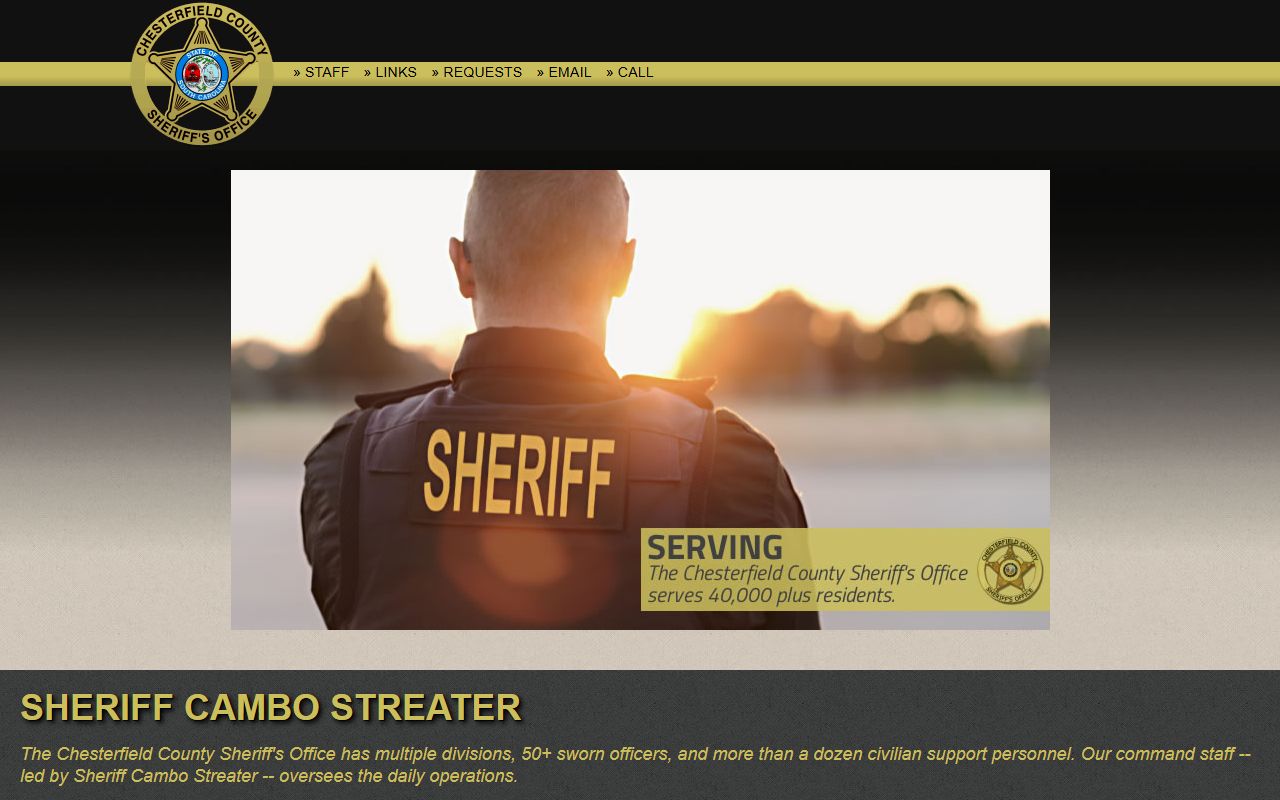 Chesterfield County Sheriff office for background check services