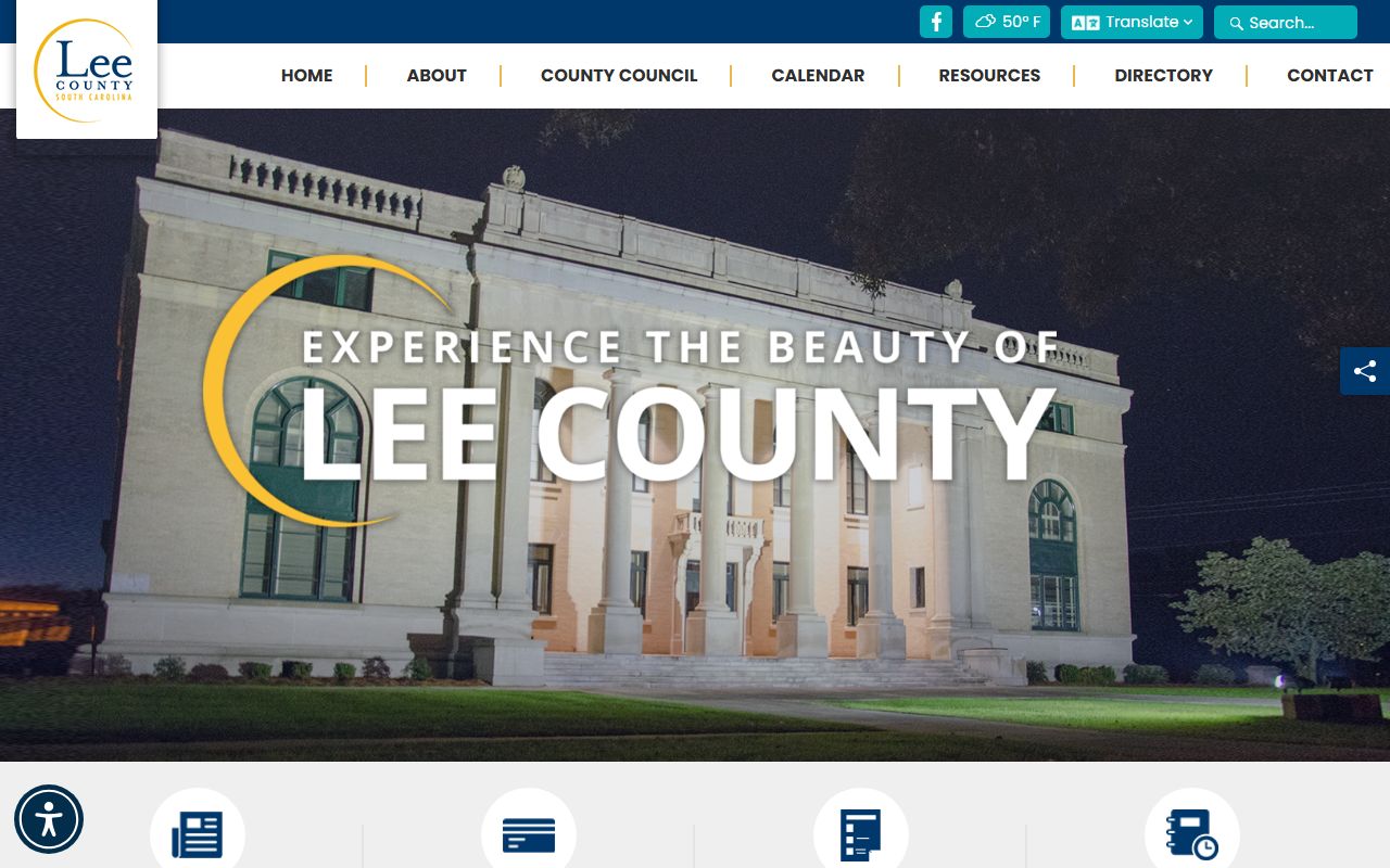 Lee County government website for background check records
