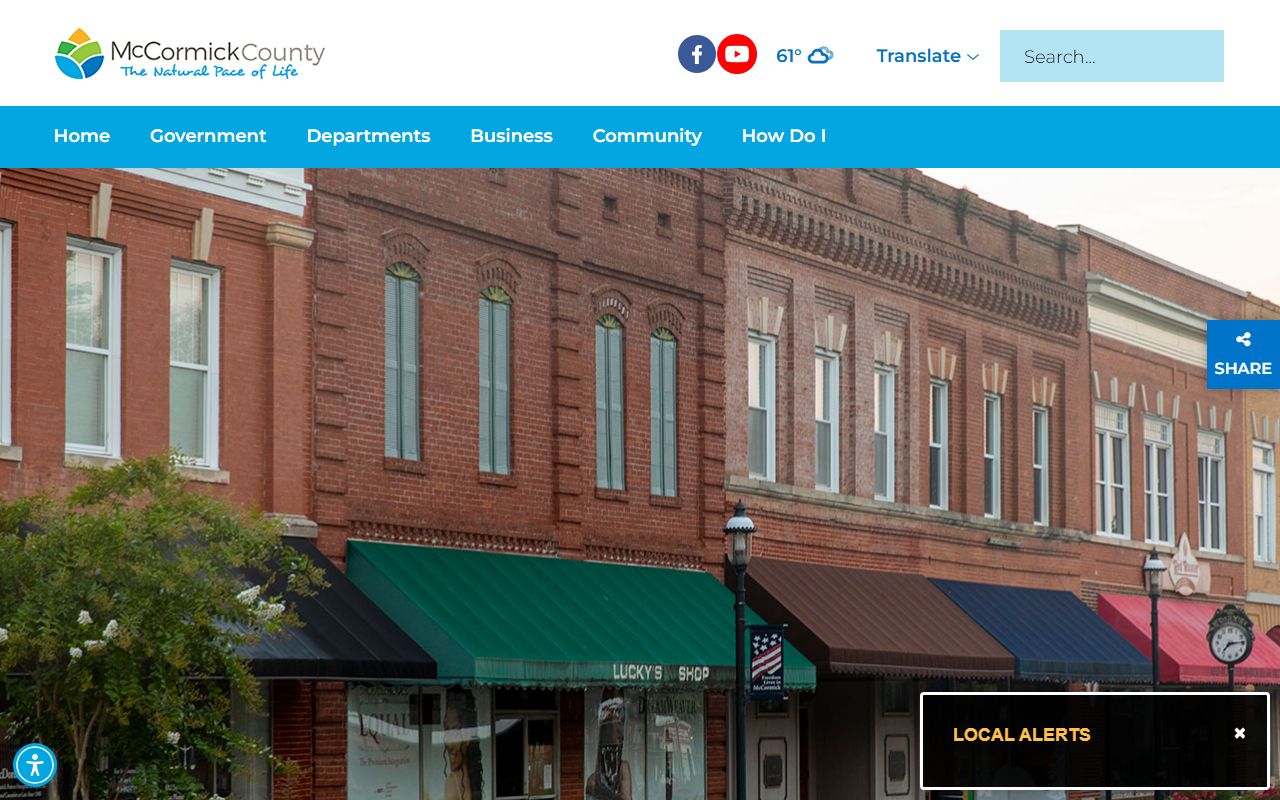 McCormick County government website for public record access