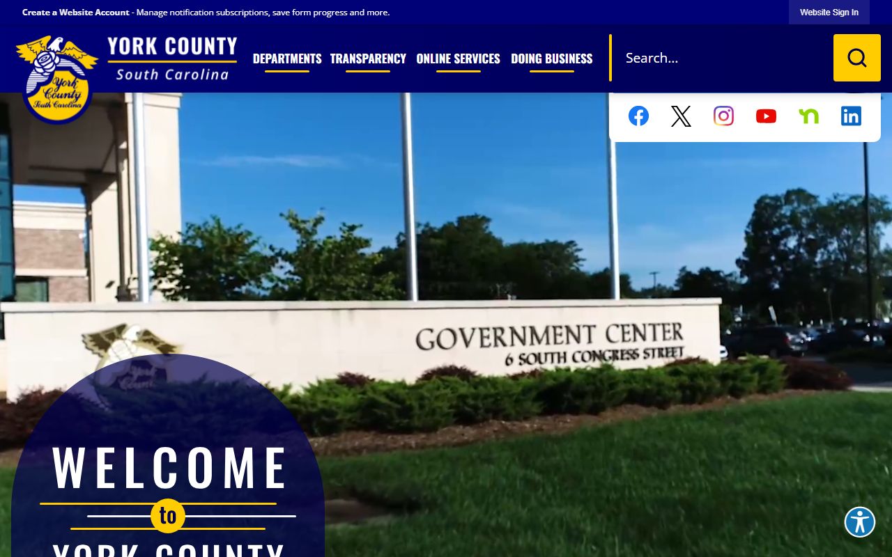 York County government website for background check information