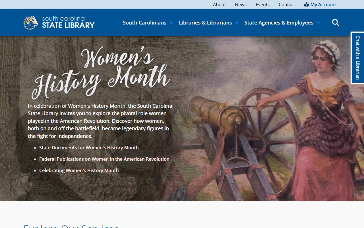 South Carolina State Library for historical background check research